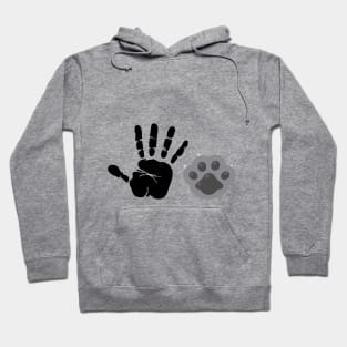 cat paw and hand Hoodie